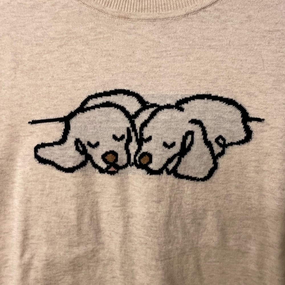 Like-New Banana Republic Factory Dog Intarsia Knit Crewneck Sweater 🐶 - Picture 2 of 13